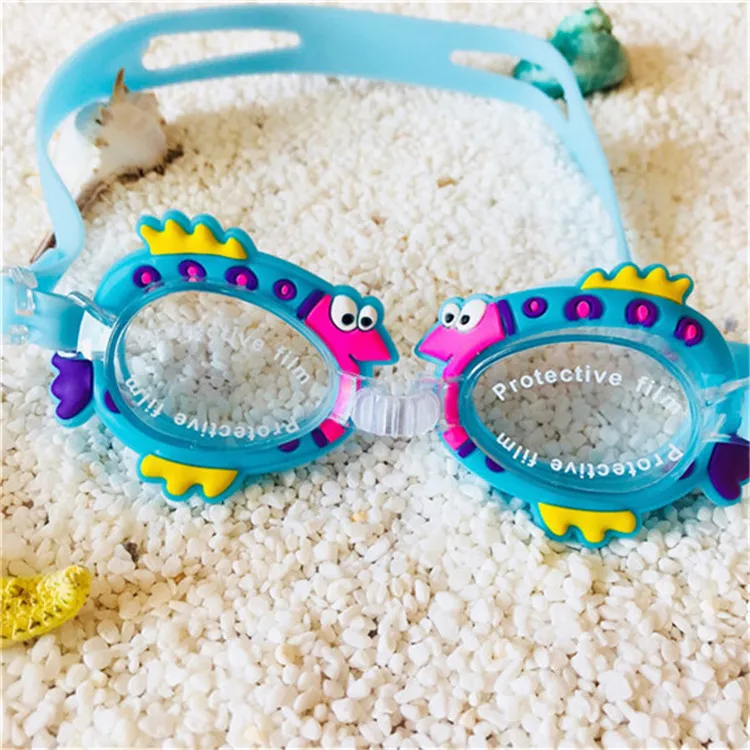 Kids Antifog Waterproof Swimming Goggles for Boys and Grils Cartoon Patter Diving Glasses With Earplugs Silicone Swimming Eyewear Eyeglasses