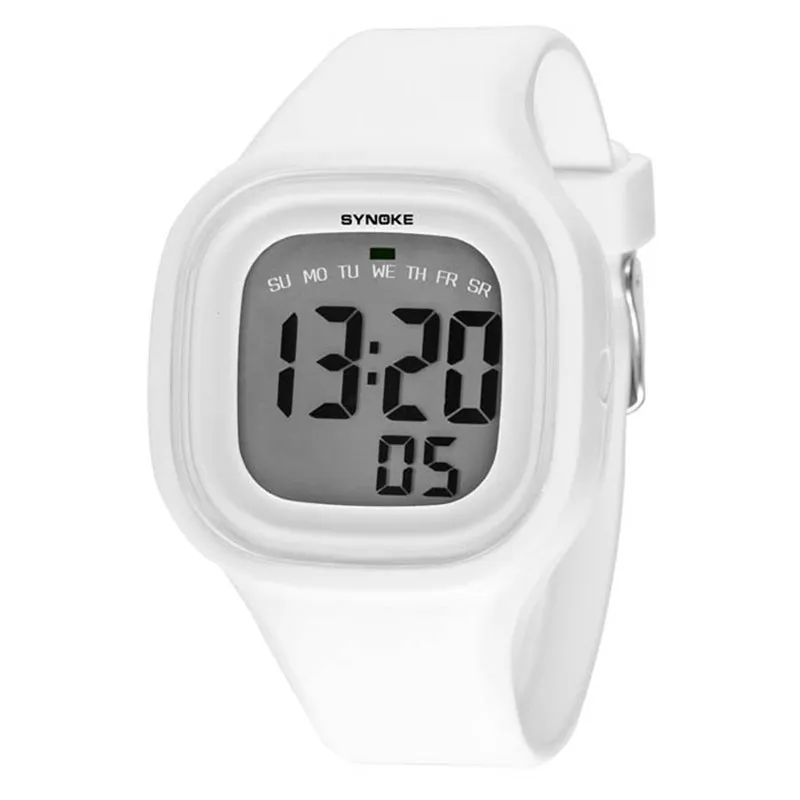 Унисекс, силиконовые светодиодные цифровые спортивные наручные часы, детские часы для женщин, девочек, мужчин и мальчиков, разноцветные водонепроницаемые часы для плавания, Watch270b