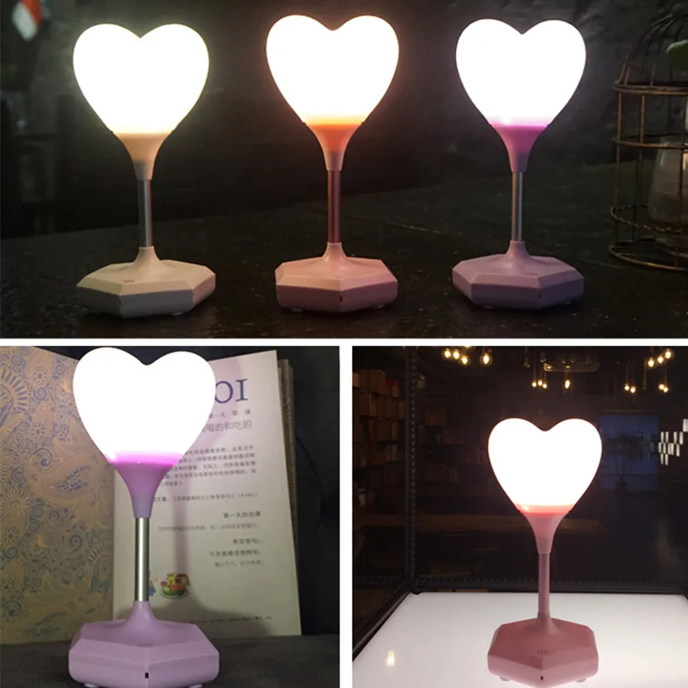 Creative USB Laddning Love Nightlight Romantic Emotional Atmosphere Touch Sensor Lights - Recording Style -With Remote C241p