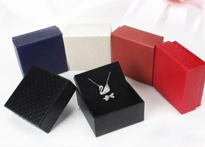 Smyckesbox 7 7 Diamond Grain Armband Halsband Ring Eargail Box High-End Ring Jewelry Box W446273H