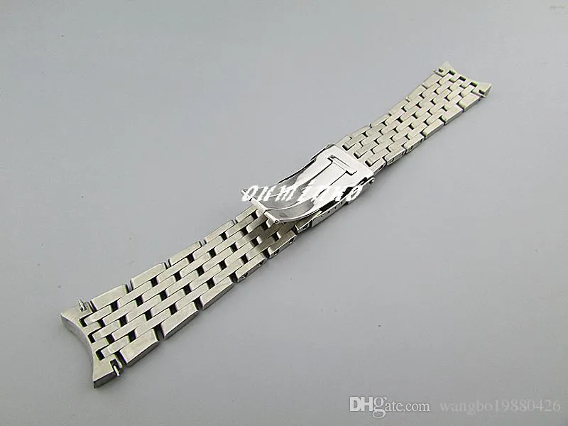 22 mm neue, hochwertige SS-Uhrenarmbänder mit gebürstetem, gebogenem Ende für Breitling Watch3110