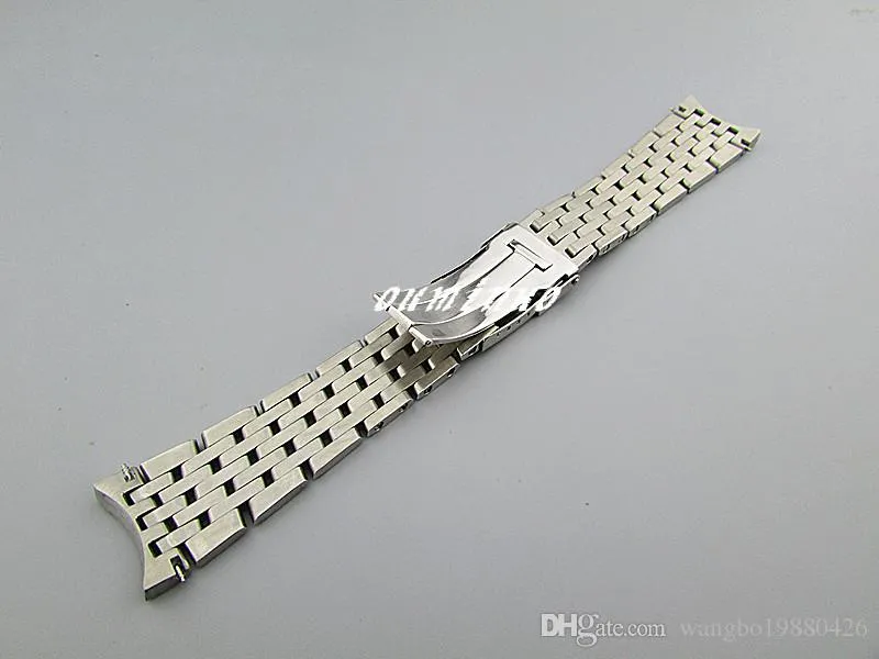 22mm New High quality SS Polishing brushed Curved End Watch Bands Bracelets For Breitling Watch260f