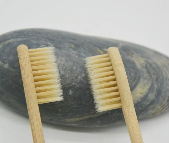 Escova de dentes a carvão quente nylon macio capitellum bambu escovas de dentes para pincel de dente de viagem