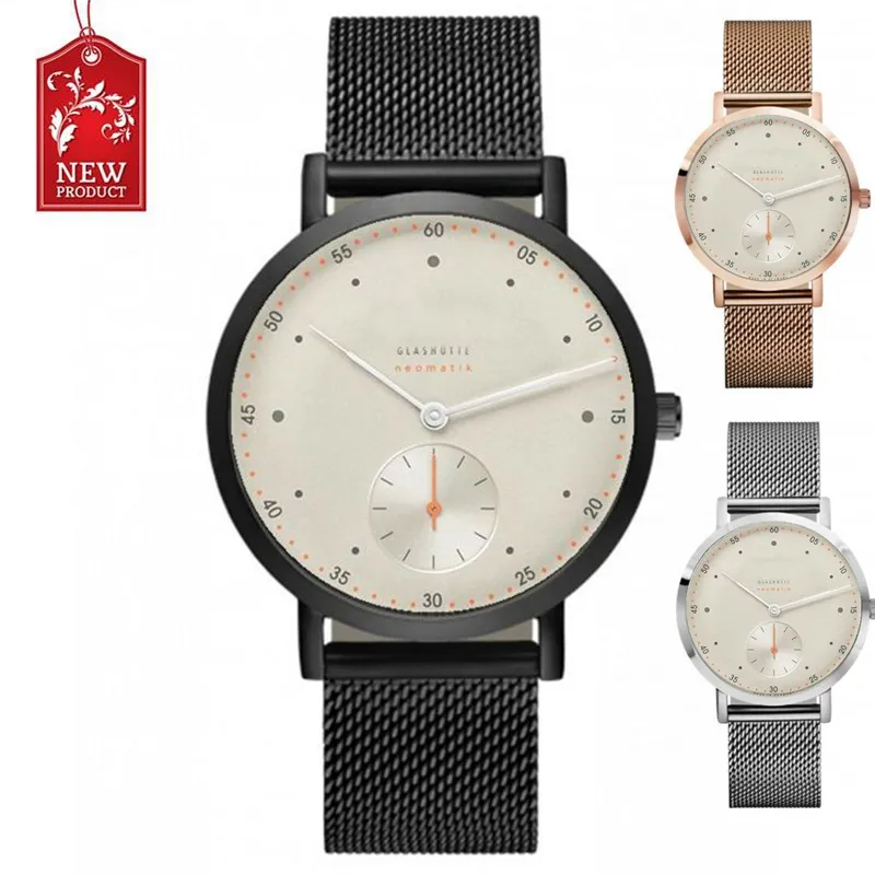 Moda Uomo Orologi Orologio di lusso Marchio Bracciale a fascia in acciaio inossidabile nomos Quadrante abito casual Orologio da polso Regalo aziendale uomo rel230H