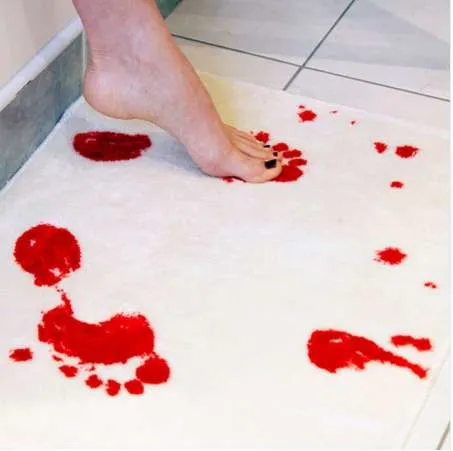 Nieuwe Creatieve Bloody Badmat Antislip Badkamerproducten Badkamer Accessorise Badkamer Tapijt Mat voor Bath258K