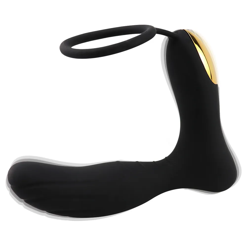 Man Nuo Controle remoto sem fio Anal Plug Prostate Massager Men Masturbador Anal Vibrador Toys Sexis Penis Ring USB recarregável Y187791002