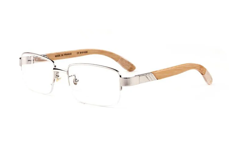 occhiali da sole moda nuovo arrivo uomo donna occhiali in corno di bufalo occhiali da sole sportivi in legno di bambù senza montatura con astucci lunettes260J