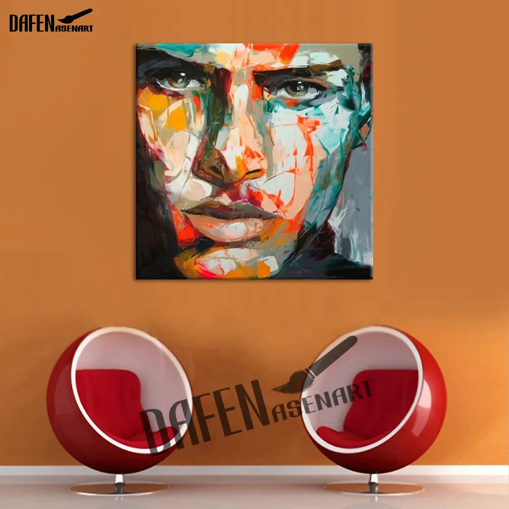Angry Man Wall Art 100% Hand Painted Oil Painting On Canvas Palette Knife Figure  Art Home Decoration