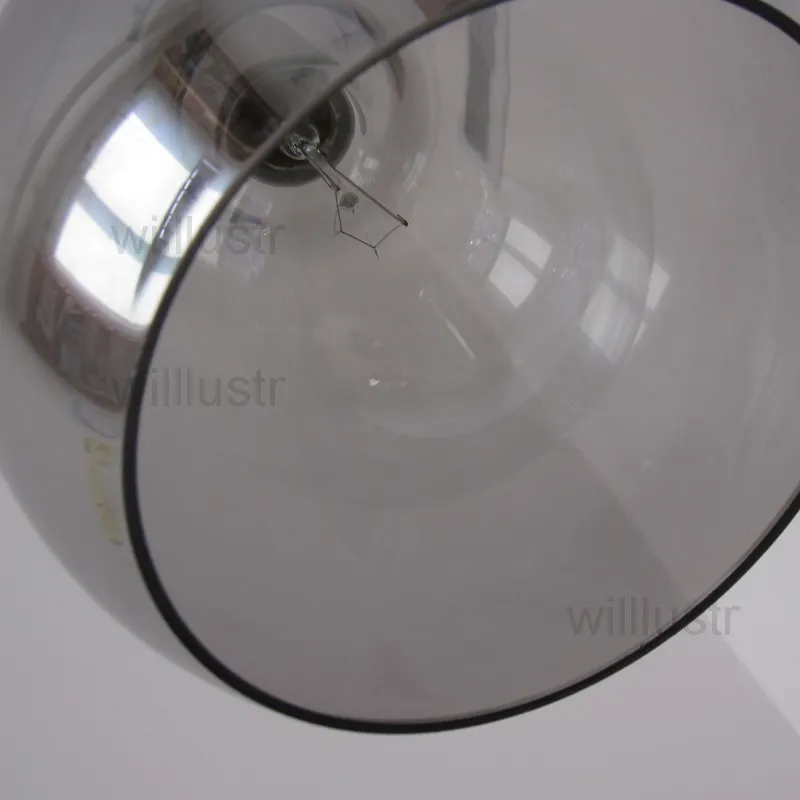 Mega Bulb SR2ペンダントライトサスペンションランプモダンと伝統クリアスモークアンバーガラス照明エルレストランダイニングルームLi346o