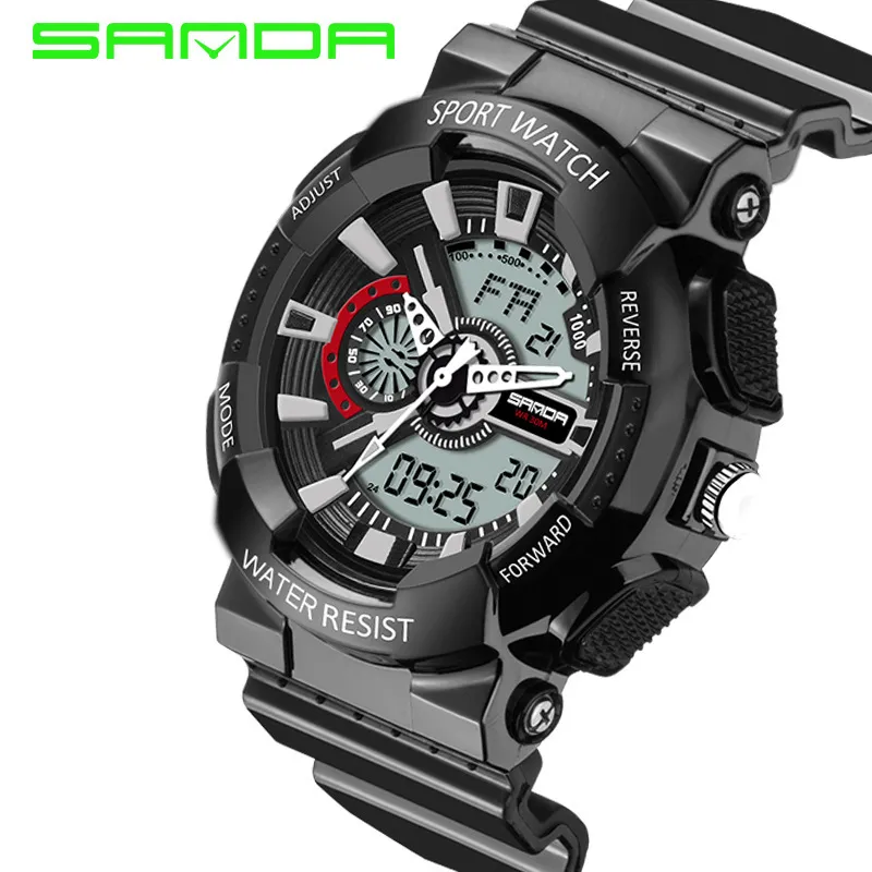 2018 Rushed Mens Led Digital-watch New Brand Sanda Watches G Style Watch Waterproof Sport Military THOCK For Men Relojes Hombre225S