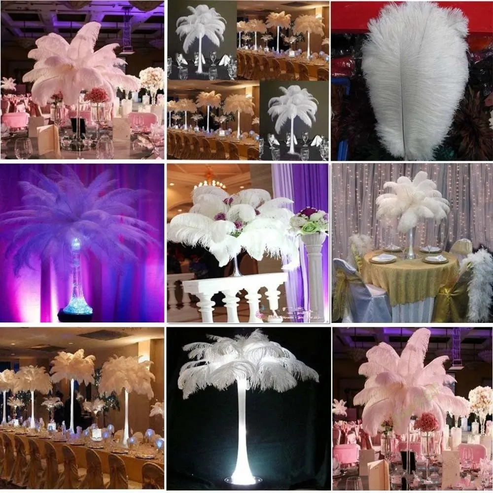 Um lote inteiro de 10-12 polegadas 25-30cm lindas penas de avestruz para peça central de casamento peças centrais de mesa decoração de festa fornecimento298y