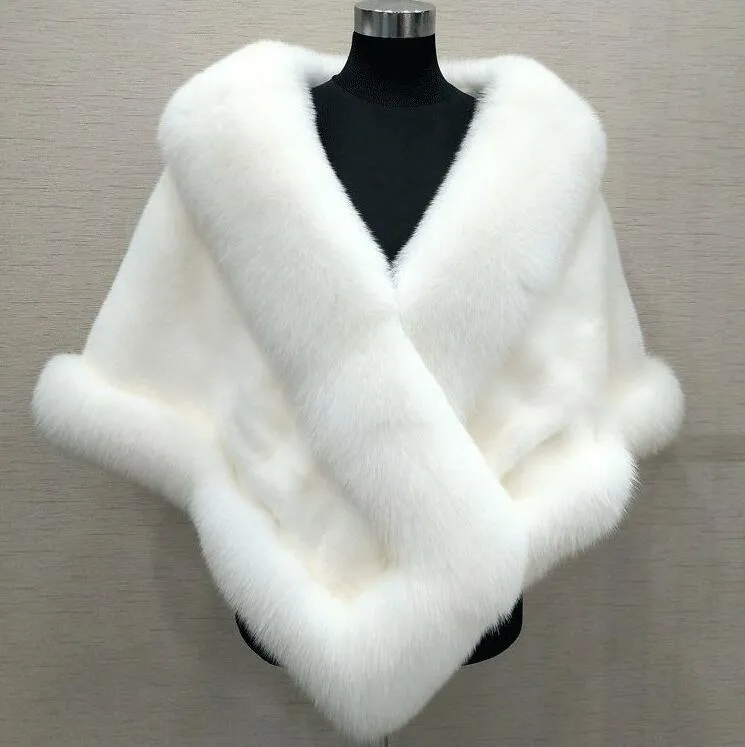 Zima 2019 Super Big Long Fox Fux Fur Hoinal Sukienka wieczorowa szal szalowy szalik na koktajl na imprezę w stock237d