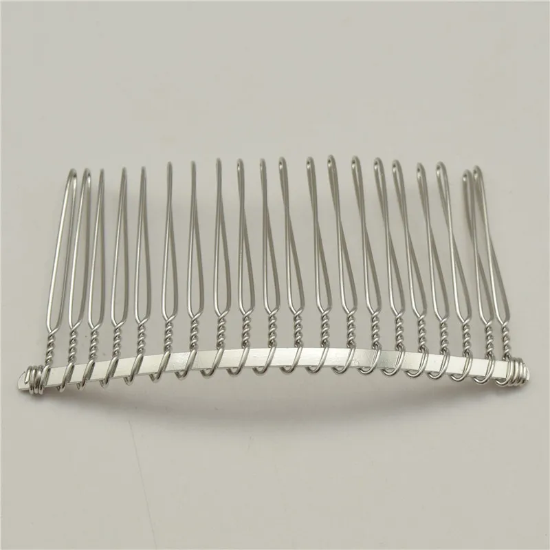 Black gold silver 20 Teeth Wedding Bridal DIY Wire Metal Hair Comb Clips Hair Findings Accessories2818