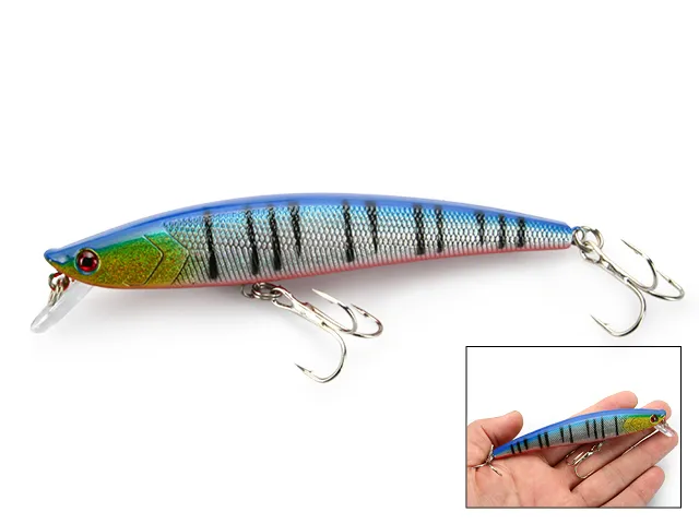 Hele 12 Kunstaas Lokken Visaas Crankbait Visgerei Minnow Haken Bass 12g 11cm292G