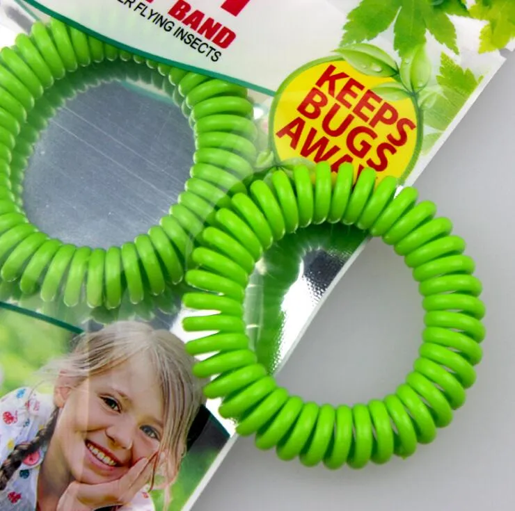 new mosquito repellent bracelet stretchable elastic coil spiral hand wrist band telephone ring chain antimosquito bracelet
