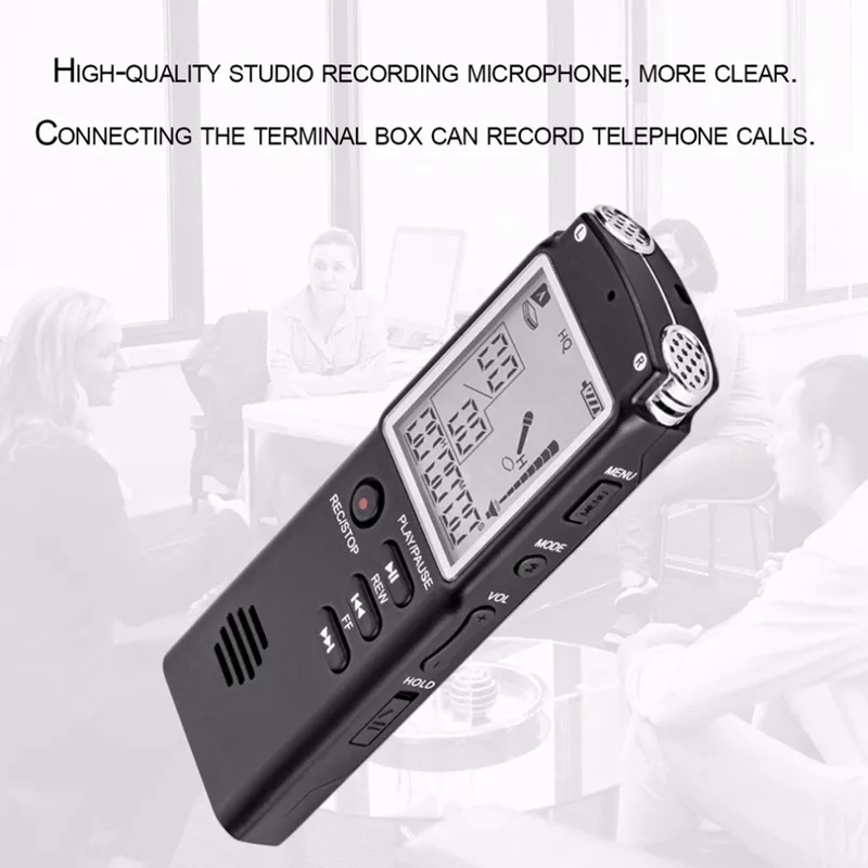 T60 Professional 8GB Time Display Recording Pen Digital Voice Audio Recorder portable mini Dictaphone with MP3 Player