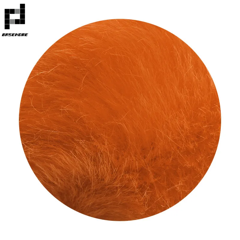 BASEHOME bibelot Pompons porte-clés fausse fourrure porte-clés moelleux bibelots Pom Pom porte-clés couleur or chaîne 327z