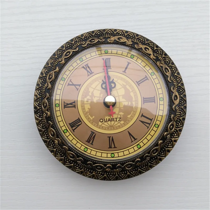 Diâmetro 92mm ouro quartzo inserção relógio peças acessórios para mecanismo de relógio de parede diy mesa clock159m