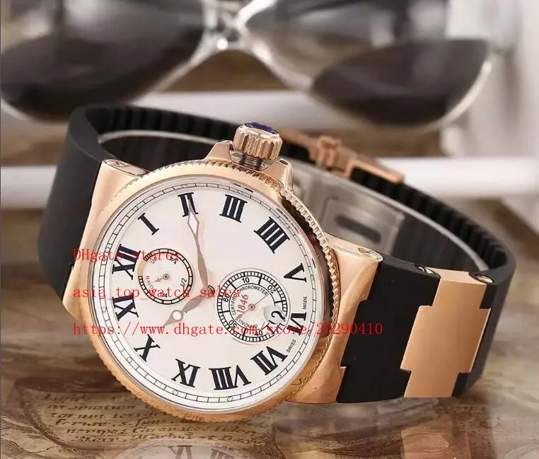 4 цвета Super Luxury 44MM мужские наручные часы Auto Date Rome цифровой корпус из розового золота резиновый ремешок механические автоматические мужские спортивные f266b