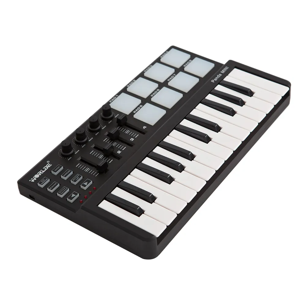 Panda entier Mini Portable Mini 25key USB Keyboard and Drum Pad MIDI Controller84961103570318