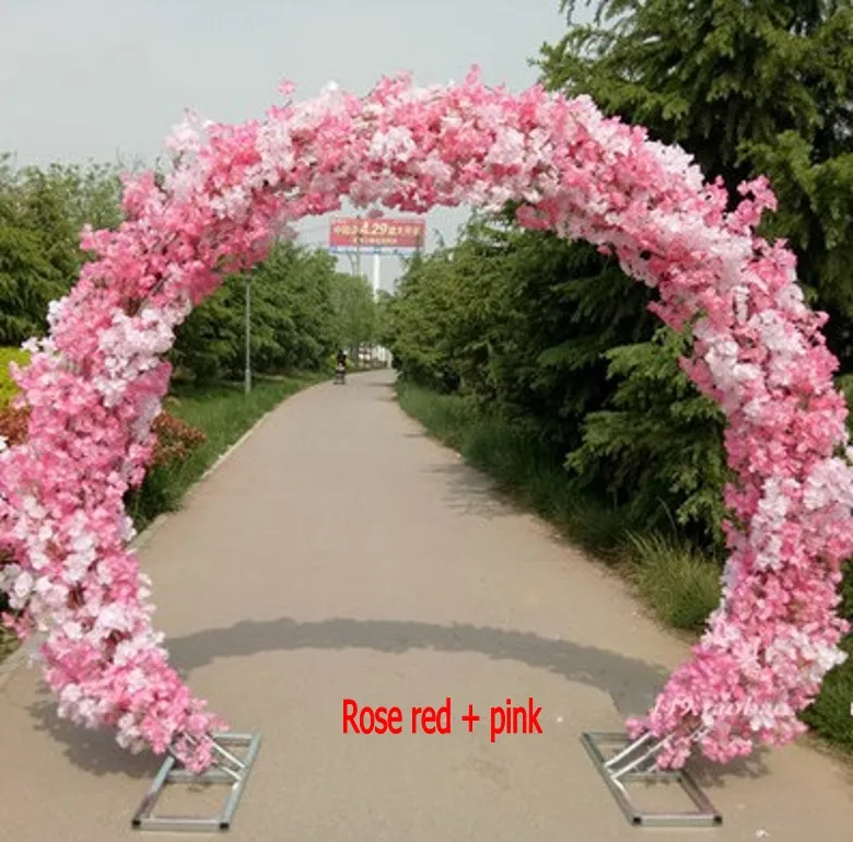 New style wedding props iron art arch frame decoration cherry arch frame round flower door frame cherry blossom door.