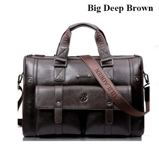 BailiLaoRen Business Briefcase Leather Man 14-15 Laptop Handbags Large-Capacity Travel Men's Messenger Crossbody Bag P0225c