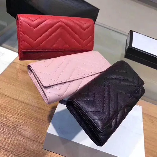 Nouvelle arrivée Fashion Femmes portefeuille Mini sacs sacs Claquettes 19cm portefeuille exotique avec reçus de boîte 285g