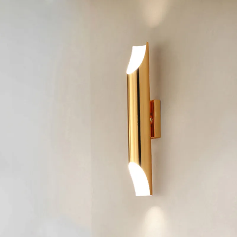 Tubo lâmpadas de parede moderna banheiro tubo luz parede sala estar quarto branco preto ouro arte led arandela lighting331w