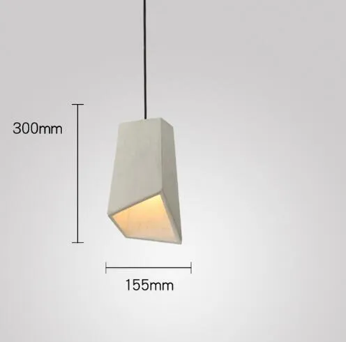 Lampe suspendue en béton au design danois, luminaire décoratif d'intérieur, idéal pour un loft, une chambre à coucher, un chevet, un restaurant, une salle à manger, 261d