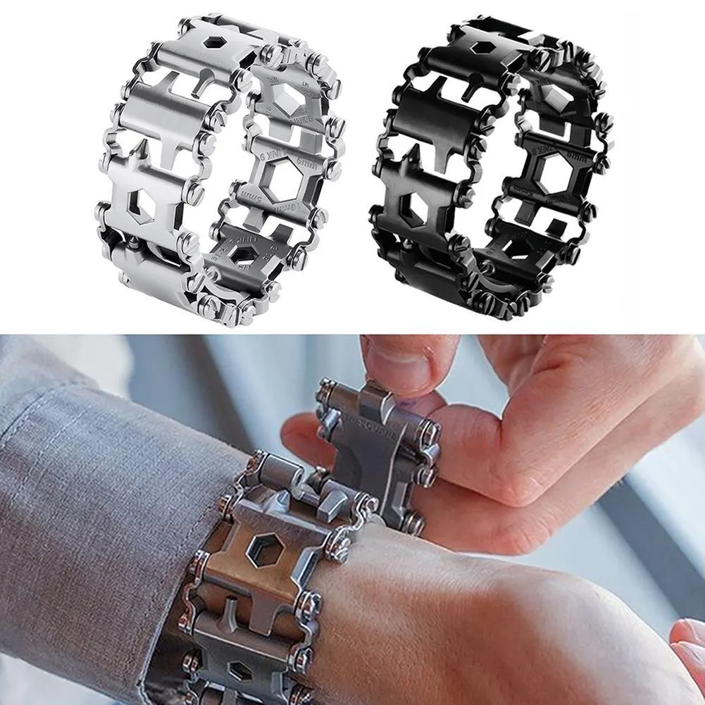 XIUFEN Man Outdoor Spliced Bracelet Multifunctional Wearing Screwdriver Tool Hand Chain Field Survival Bracelet for outside S9155139179