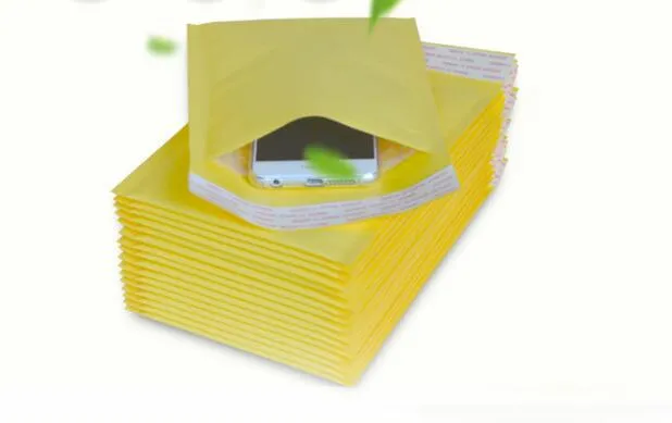 5.1 * 6.6 pulgadas 130 * 170 mm + 40 mm Kraft Bubble Mailers sobres bolsas de papel acolchado envolvente correo bolsa de embalaje para Iphone X 8 7 S9 CASE teléfono móvil