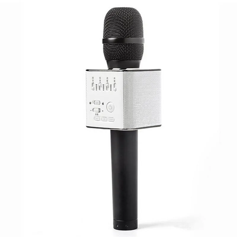 Magic Q9 Bluetooth Wireless Microphone Handheld Microfono KTV With Speaker Mic Loudspeaker Karaoke Q7 Upgrade For android phone 0802219