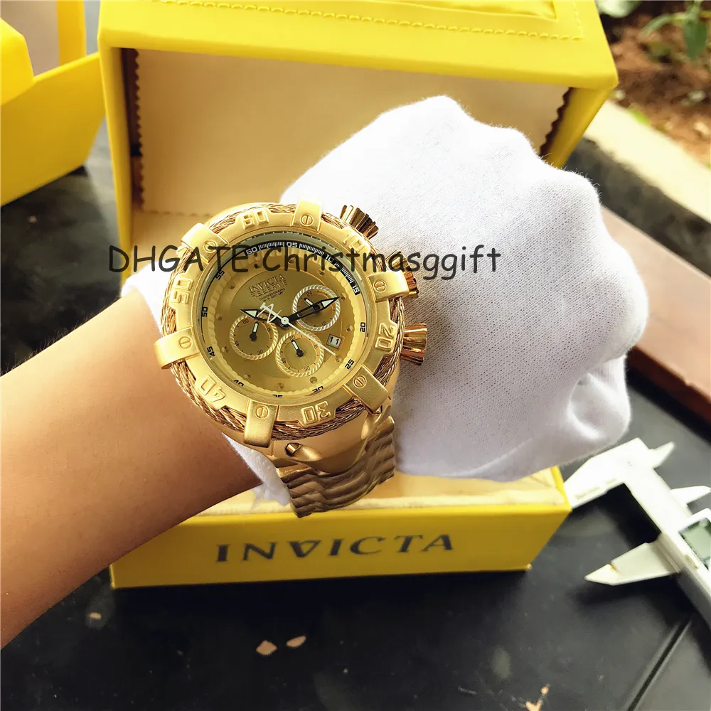 5 DZ nuevo reloj de moda para hombre diseño de calavera marca superior de lujo correa de acero inoxidable dorado esqueleto hombre reloj de pulsera de cuarzo 347e