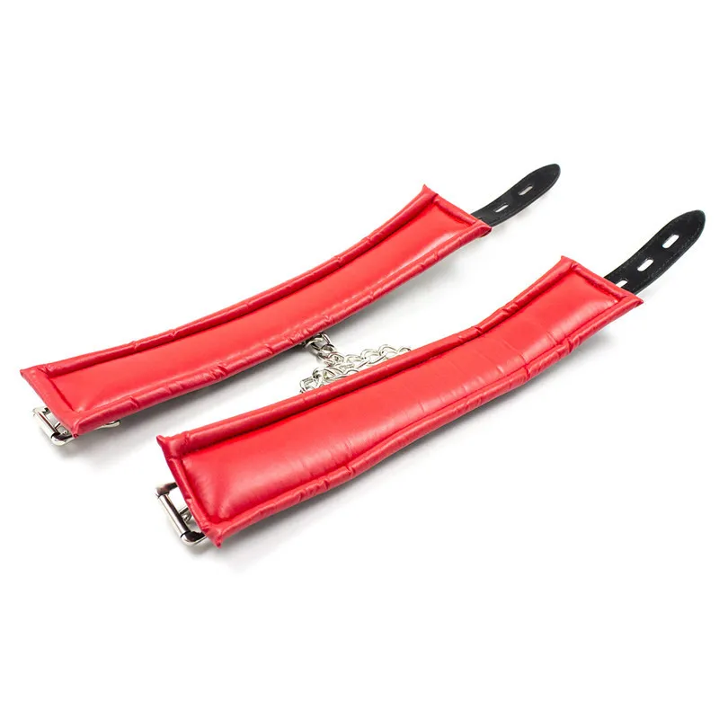 Algemas de couro pu acolchadas para pulsos e tornozelos_voghion.com