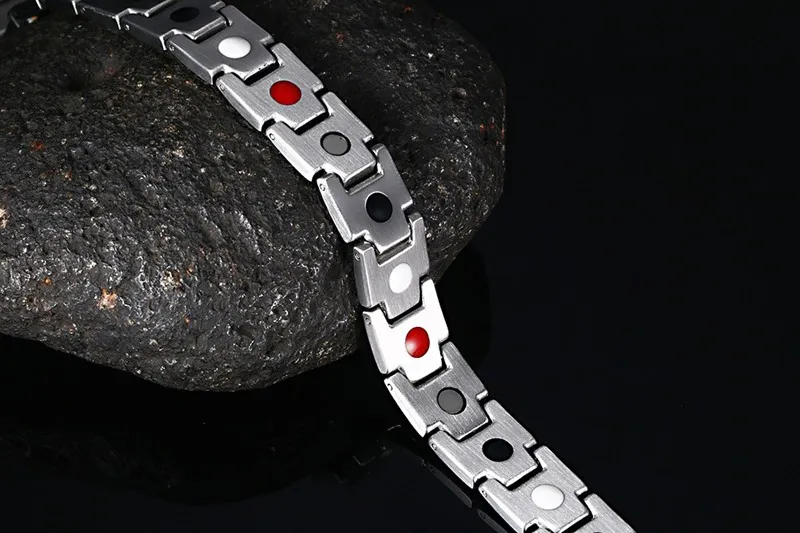 Bracelet d'énergie de santé en acier inoxydable 316L pour hommes en acier titane Bio thérapie magnétique puissance bracelet pour femme pour couple Fashion313I