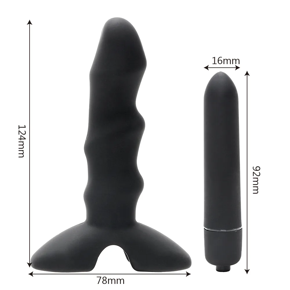 IKOKY Vibratore Butt Plug Giocattoli del sesso le donne Uomini Masturbazione Plug anale Massaggiatore della prostata G Spot Stimolare il prodotto adulto Sex Shop S1018