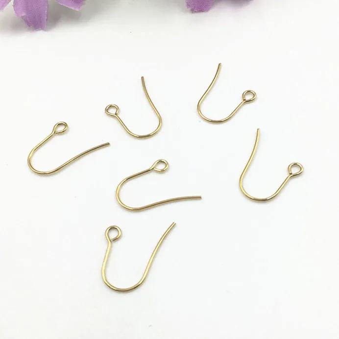 Whole Stainless Steel Gold Silver Color Earrings Hooks Findings Fittings DIY Earrings Base Part Jewelry Making Accessor334E