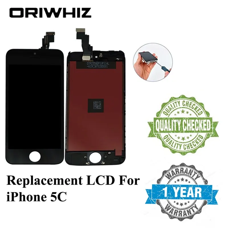 New Arrival Quality for iPhone 5C 5G LCD Touch Screen Digitizer Assembly Black and White Color Perfect Packing Free Fast Shipping