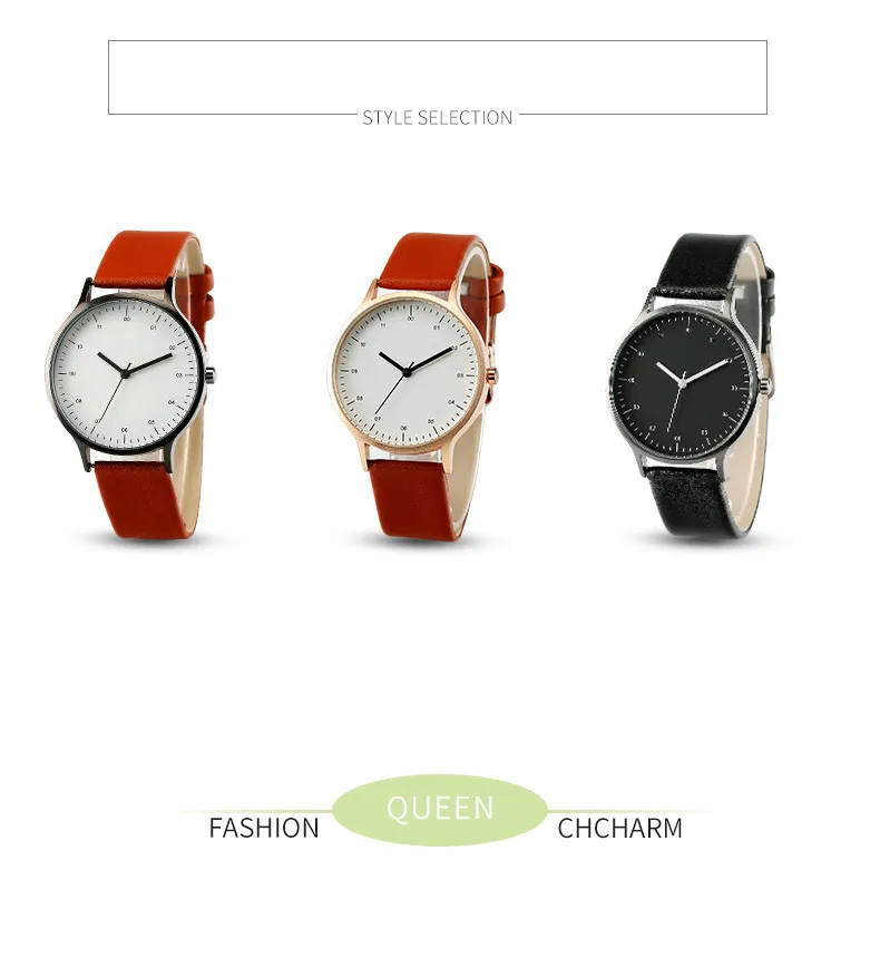 Luksusowy zegarek męski zegarek dla kobiet zegarki skórzana marka mody kwarcowa zegarek zegarowy renogio feminino280n