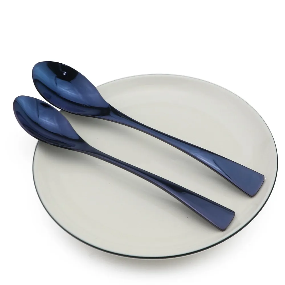 set Blue Flatware Set Edelstahl -Tischgeschirrgeschirr Steak Messer Fork Spoon Dinner Lebensmittel Regenbogen Cutlery Set7113677