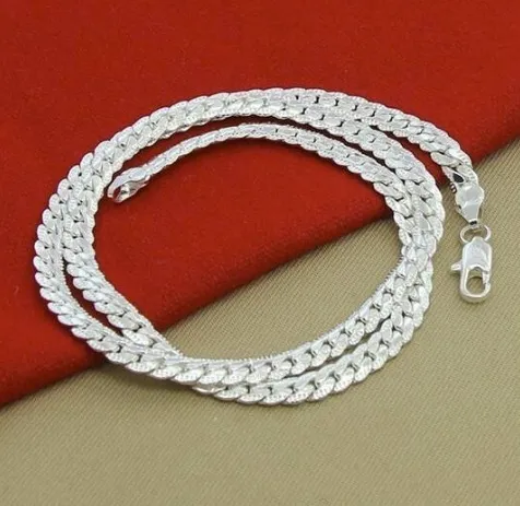 Alta qualità Brand New Womens Mens Maschio Femmina 925 Sterling Silver Figaro Catene Collana Collane Ciondolo Chain Link Pendenti KX130