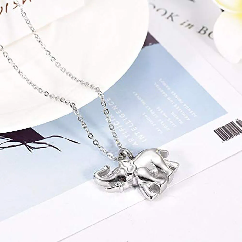 Memorial Keepsake Urn Pendentif Crémation Ash Urn Charm Collier Bijoux En Acier Inoxydable Mignon Éléphant Mémoire Médaillon - papa et maman299s