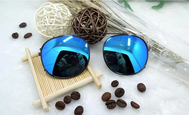 Cliptosh-Sonnenbrillengläser im neuen Stil, hochklappbare polarisierte Gläser, Clip-on-Clips, Brillen, Kurzsichtigkeit, 6-Farben-Linse für Lemtosh278t