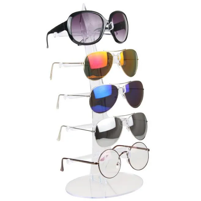 Nice 5 couches en plastique lunettes de soleil titulaire lunettes présentoir comptoir stand bijoux spectacle emballage affichage lunettes St314y