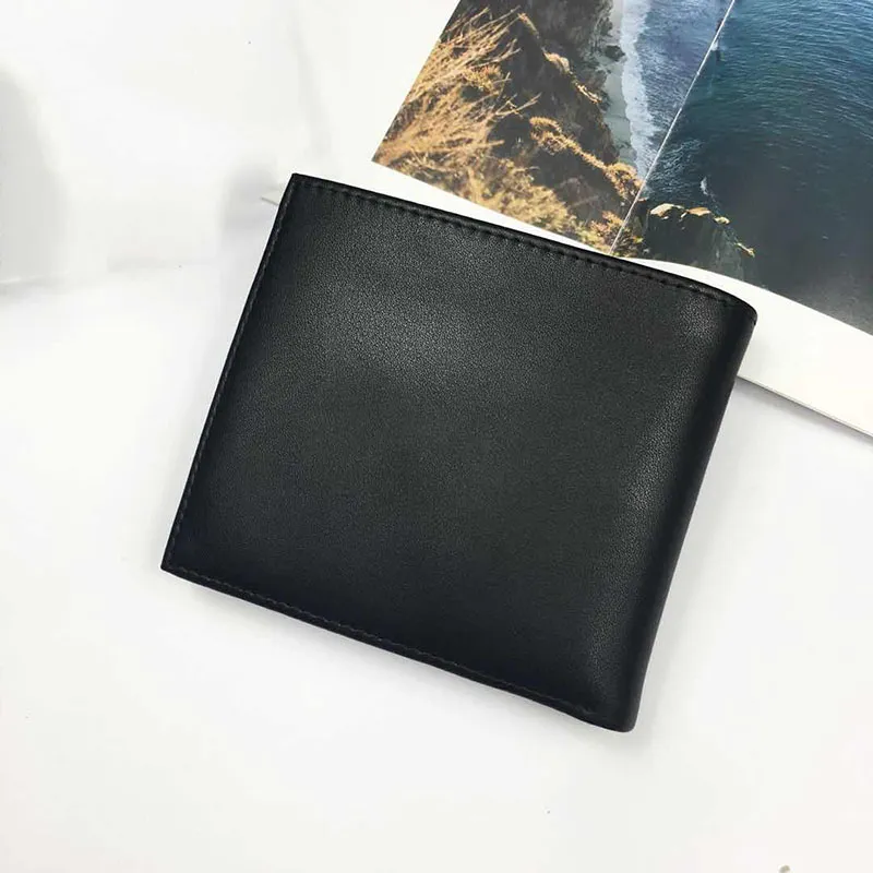 2018 Genuine Leather Men Wallets Designer Mens Wallet Short Purse With Coin Pocket Card Holders Case High Quality302v