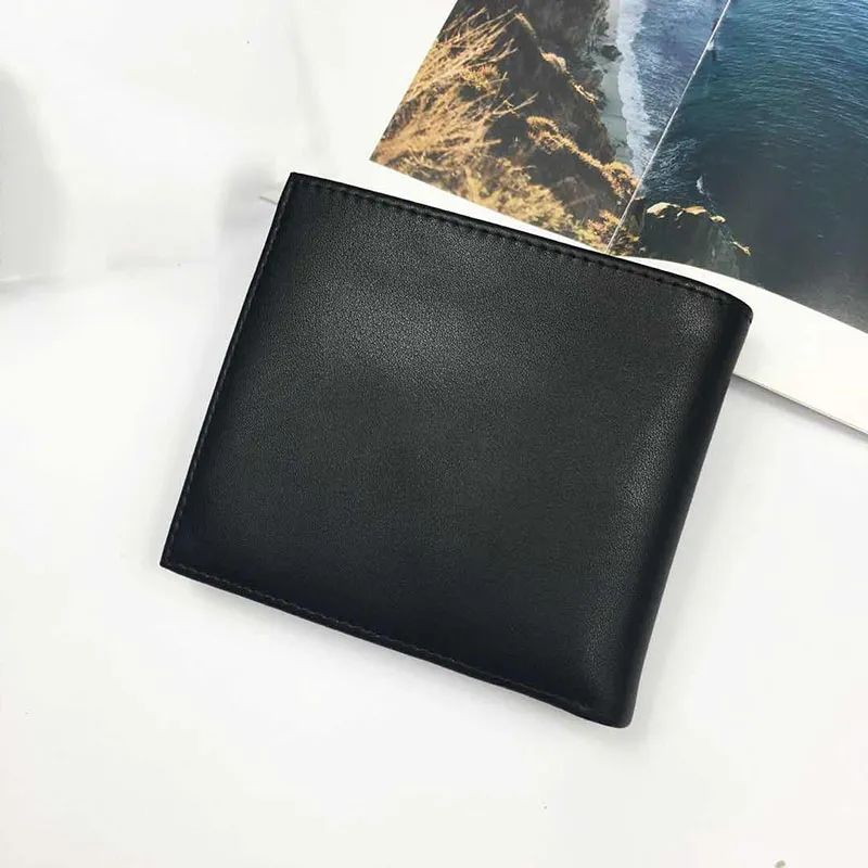 2018 Genuine Leather Men Wallets Wallets محفظة محفظة قصيرة مع حاملي بطاقات الجيب العملة