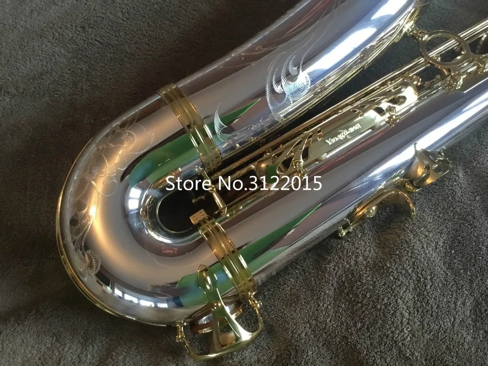 Yeni Varış YANAGISAWA T-9937 Bb Tenor Saksafon Gümüş Kaplama Tüp Kılıf Ile Altın Anahtar Sax Müzik Aletleri Ağızlık