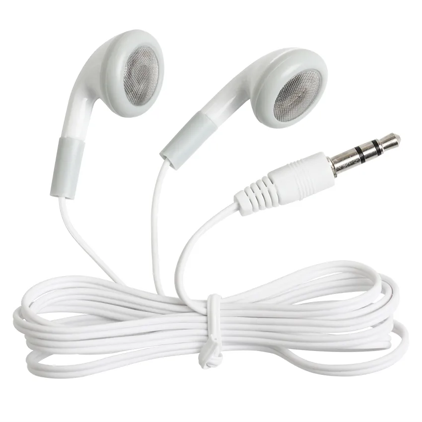 Wholesale White Low Cost Earbuds Disposable Cheap Earphones For Theatre Museum School Library,Hotel,Hospital Gift