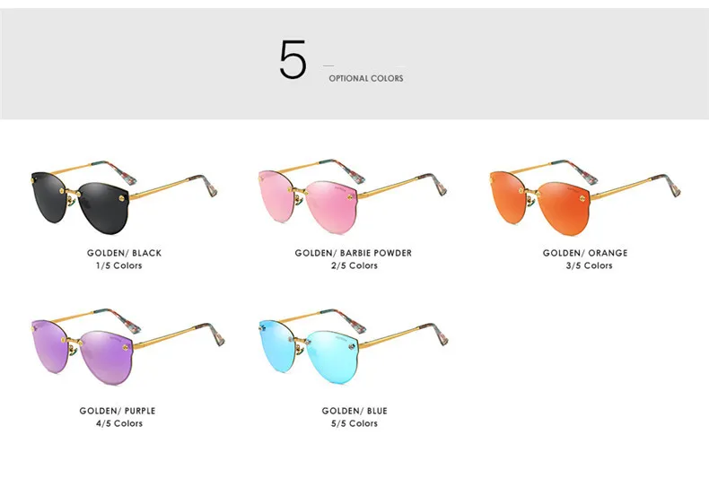 Lunettes de soleil polarisées de haute qualité Cadre de film de couleur personnalisée Face Face Sunglasses Men de soleil Hommes et femmes Garde