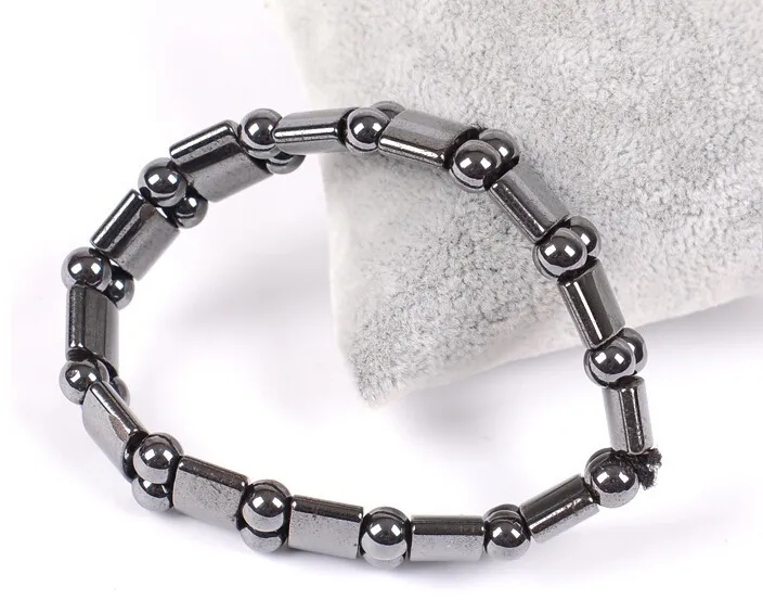 Модный черный магнитный гематитовый лечебный мужской женский свободный браслет из бисера3055